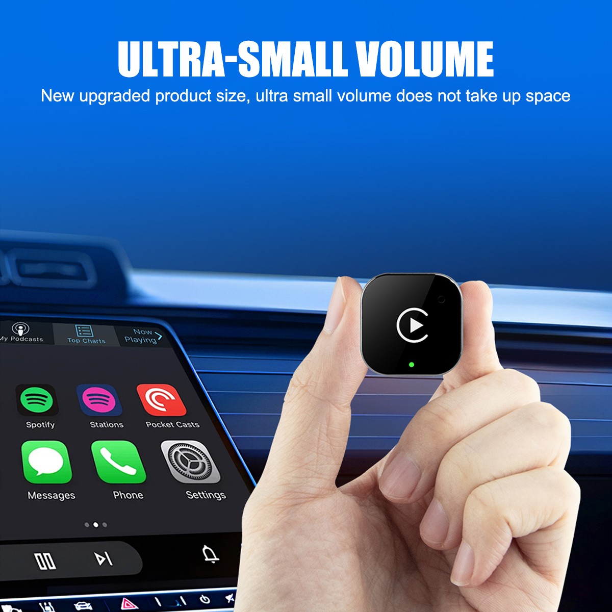 2-in-1 Wired to Wireless CarPlay Adapter /Android Auto Adapter Plug & Play -2025