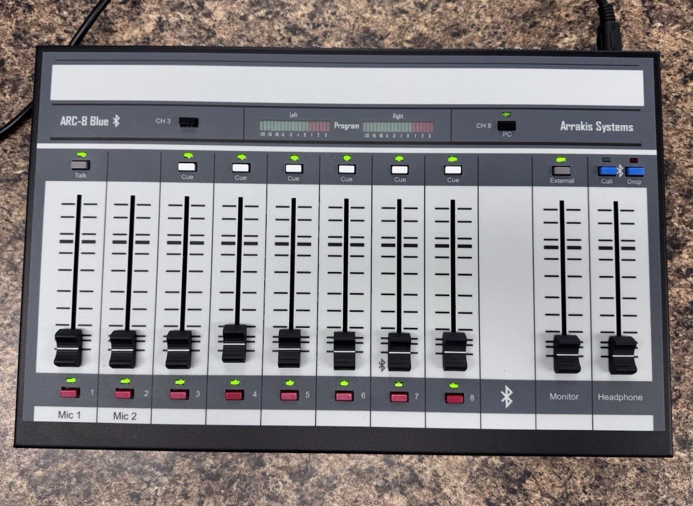 Arrakis Systems ARC-8-Blue Broadcast Mixer/Console with Bluetooth
