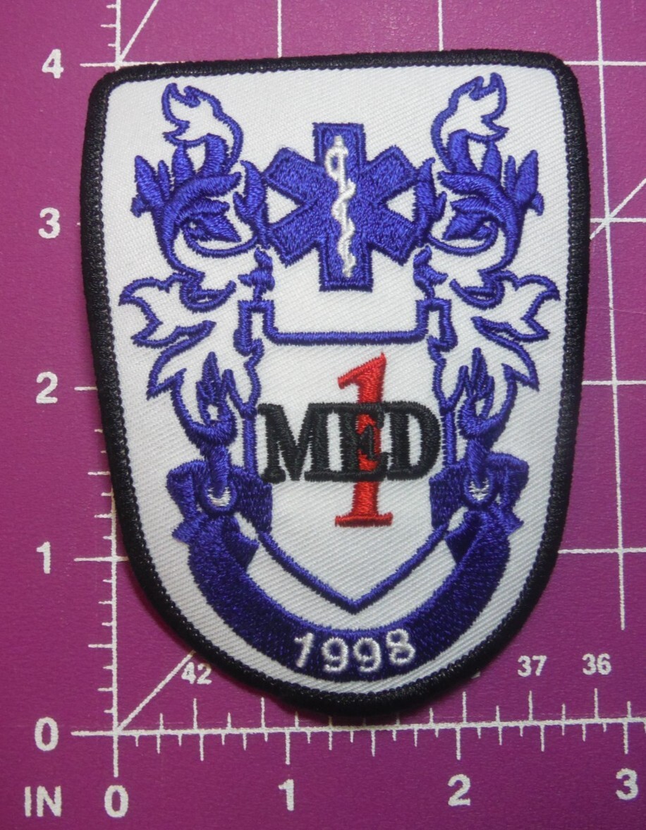Vintage Med 1 1998 EMS shoulder patch (E)
