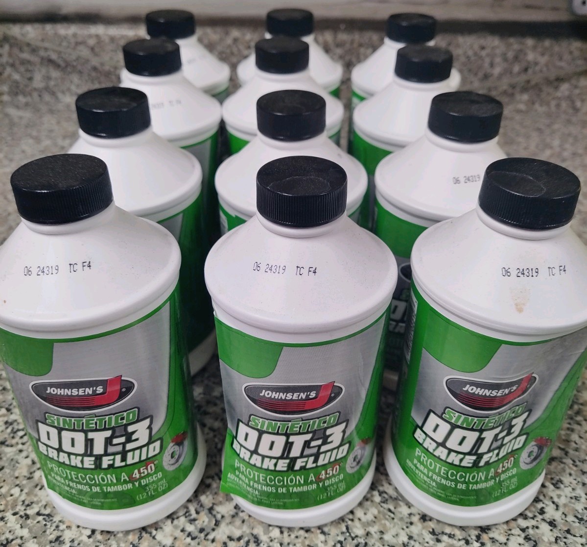 Johnsen's Dot 3 Brake Fluid 12oz Each - Pack of 12 Freeship USA