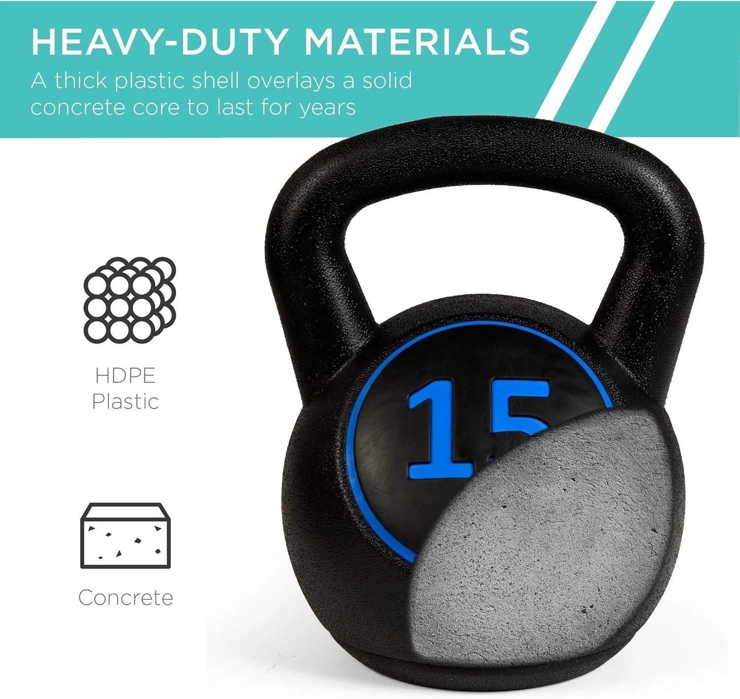 Versatile Exercise Kettlebell Set (5-15lb) with Storage Rack for Optimal Fitness