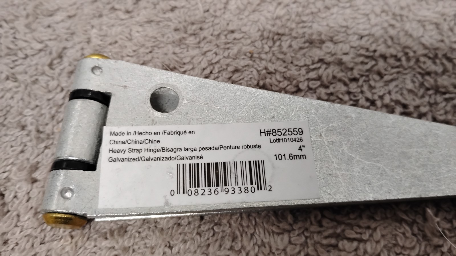4 NEW Hardware Essentials Heavy Duty Strap Hinge Zinc 4" # 852559. (03)