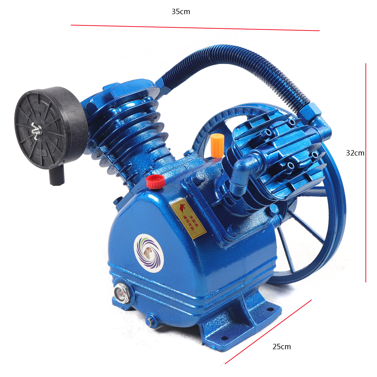 175psi V Style 2 Cylinder Air Compressor Pump Motor Head Double Stage Air Tool
