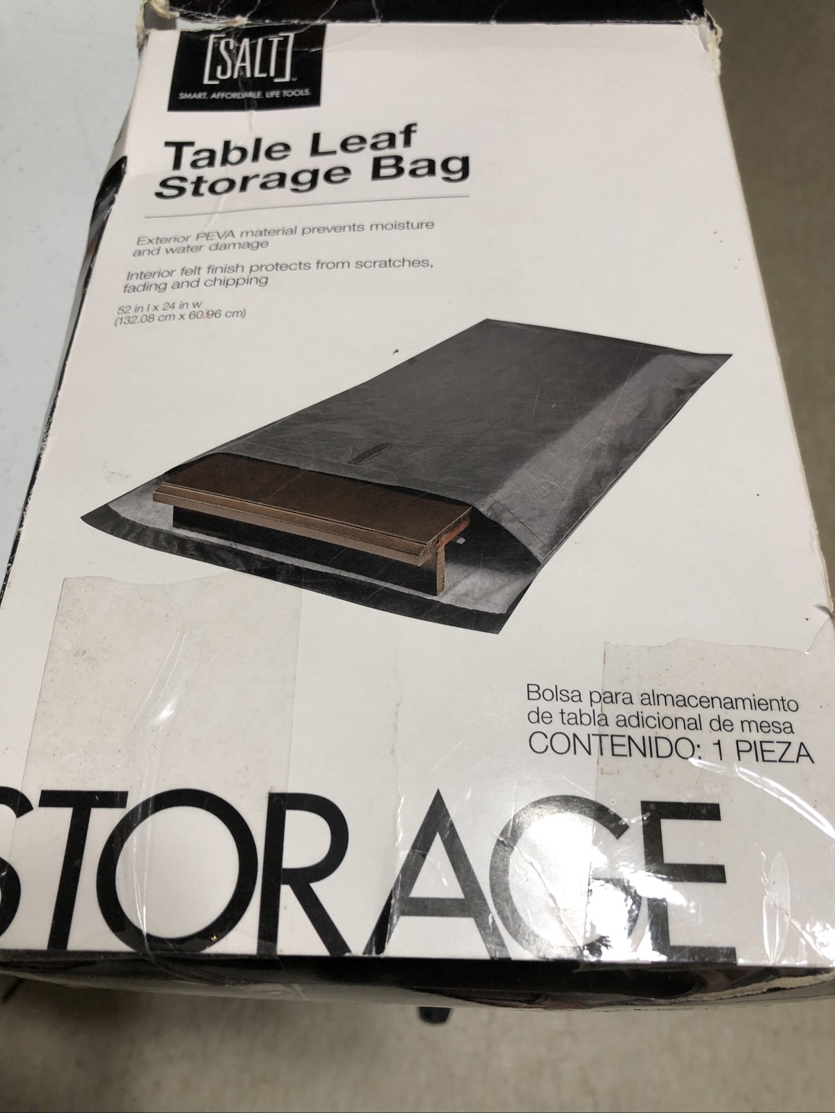 Table Leaf Storage Bag 24 by 54" dining kitchen leaf storage dust scratches