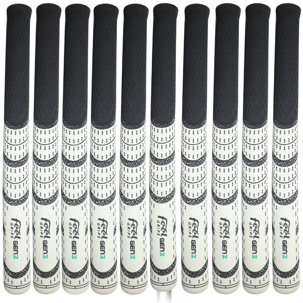 FEEL GRIPS GEN2 WHITE REVERSE TAPER GOLF GRIP X  13 - USA SHIPPING INCLUDES DUTY