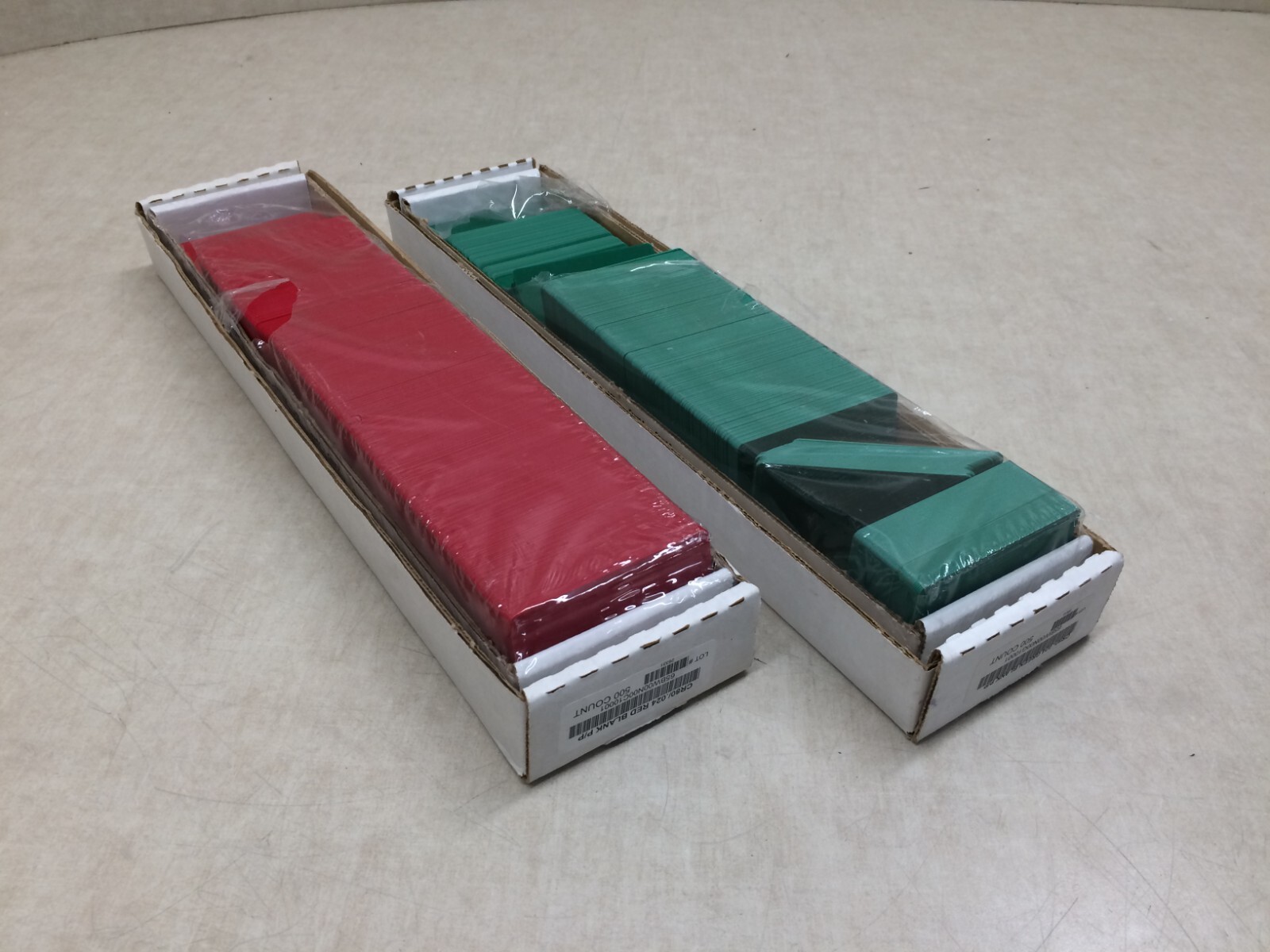 Lot of 2 CR-80-024 Green & Red Cards Blanks 300+ Cards Per Color Key