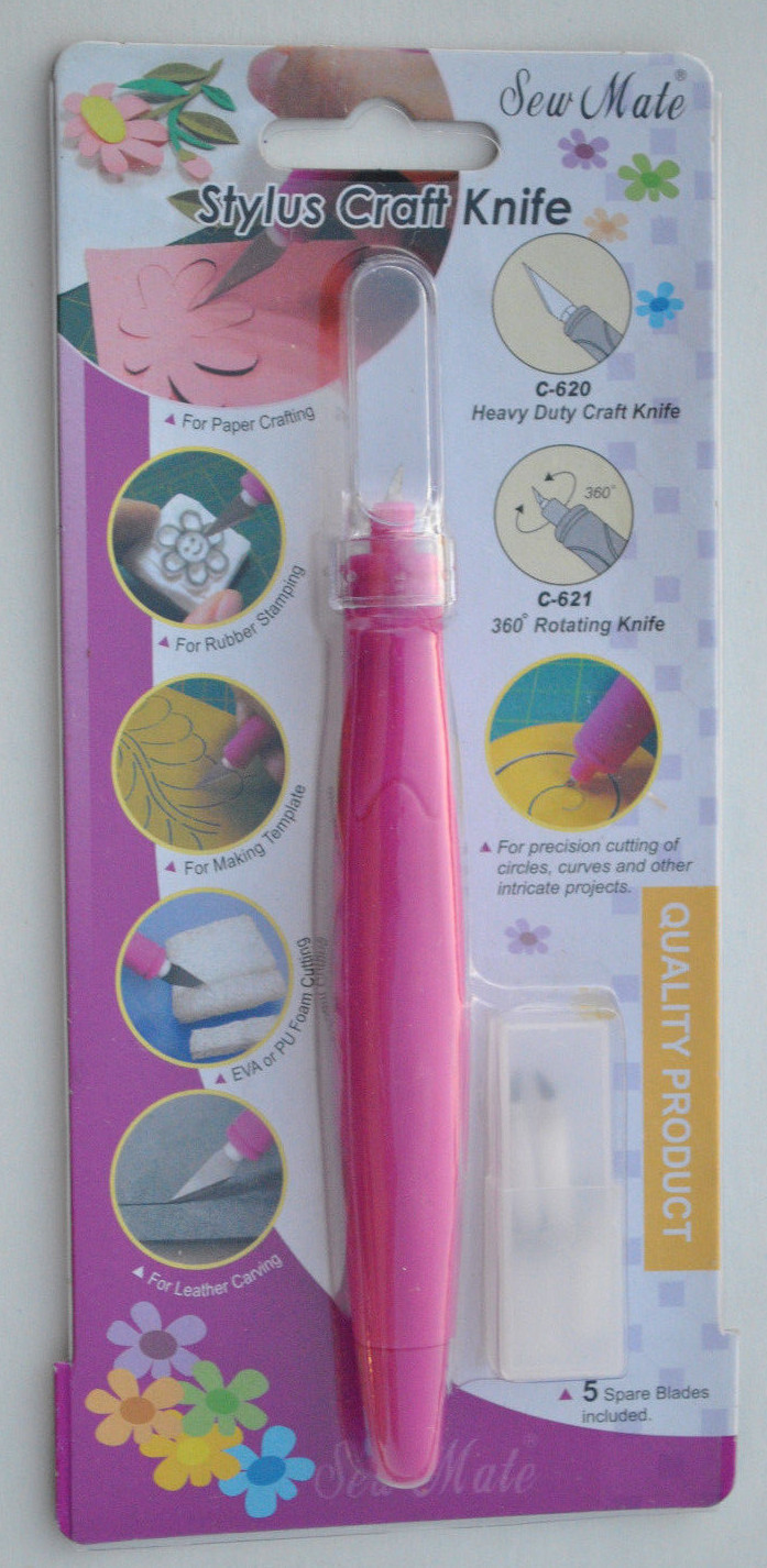 Stylus Rotating Knife Leather Rubber Stamp Craft C-621 NEW 137x18mm Foam Carve