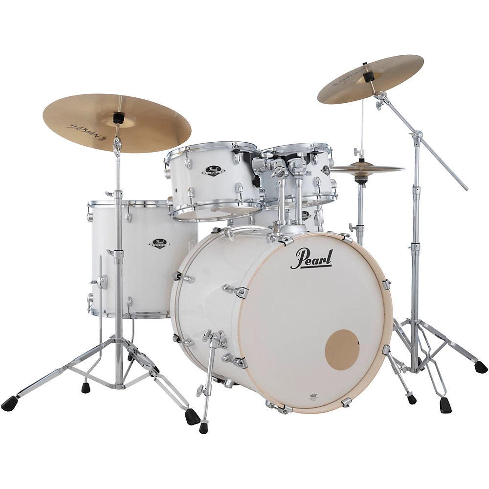 Pearl Export 5-Piece Shell Pack with 22 in. Bass Drum and Hardware Pure White