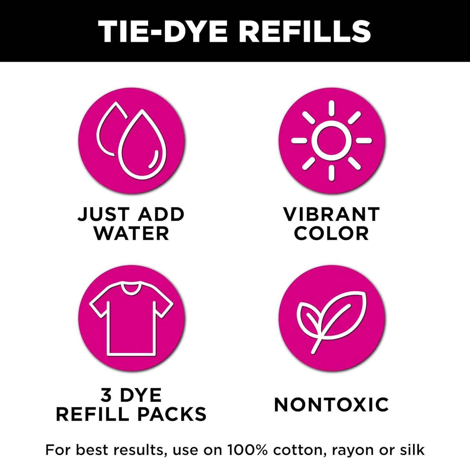 Yellow Fabric Dye Refill Pack - Quick Dissolve for Effortless Tie-Dye Fun