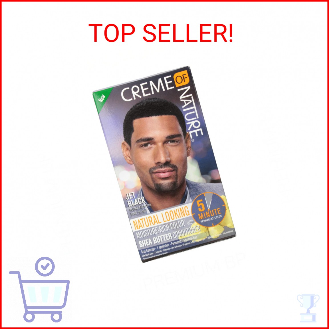 Creme of Nature Natural Looking Moisture-Rich Liquid Hair Color for Men with She