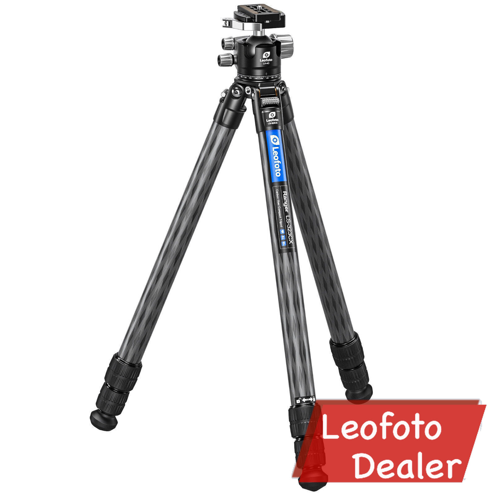 Leofoto LS-323C X Version Ranger Series Tripod+LH-40LR Ballhead Set