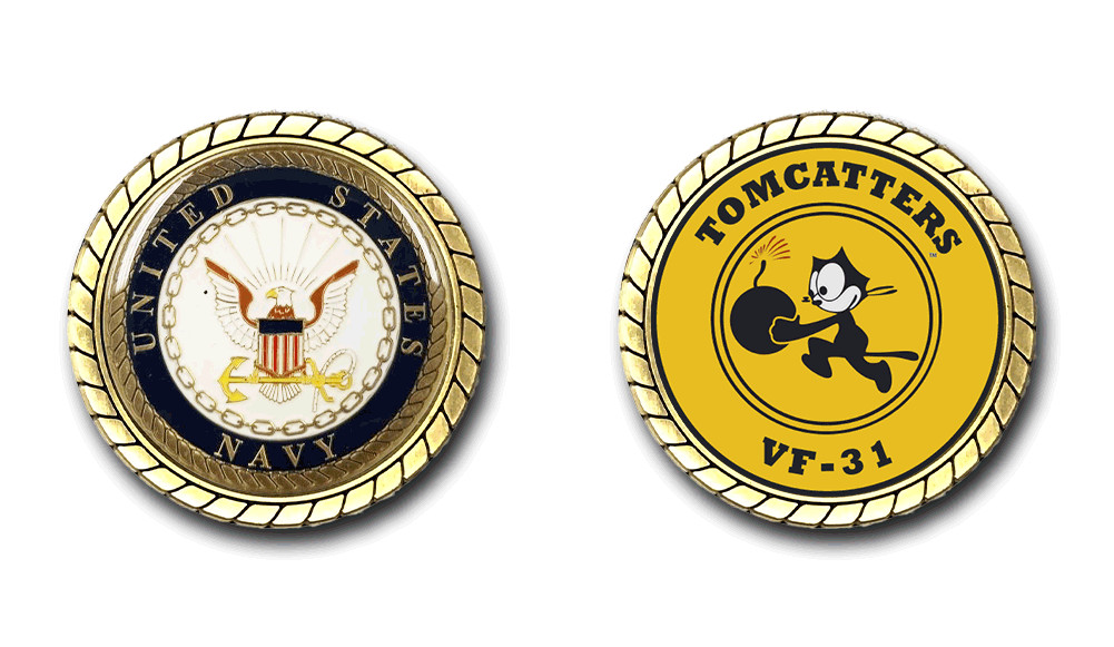 VF-31 Tomcatters US Navy Squadron Challenge Coin Officially Licensed