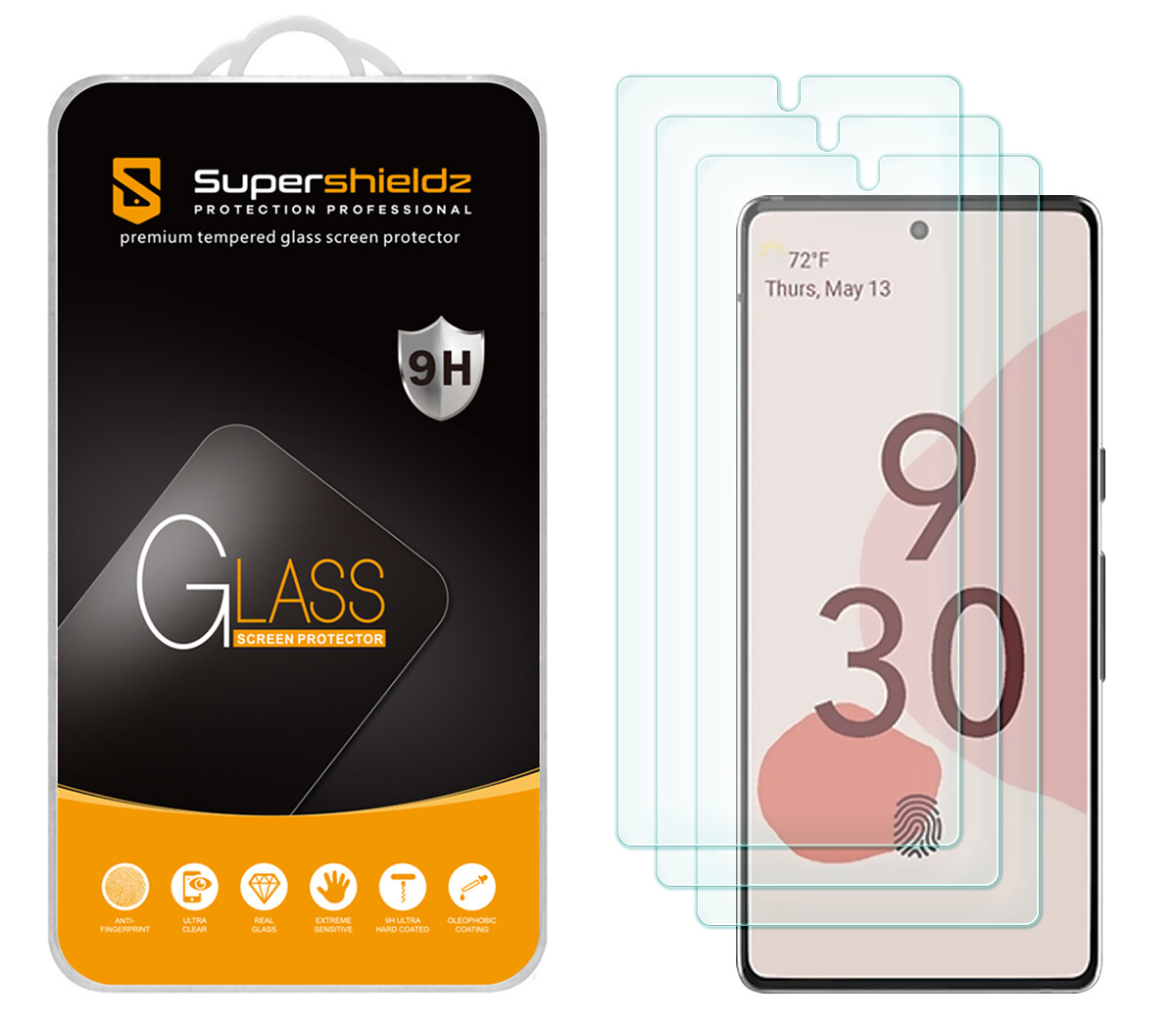 [3-Pack] Supershieldz Tempered Glass Screen Protector for Google Pixel 6