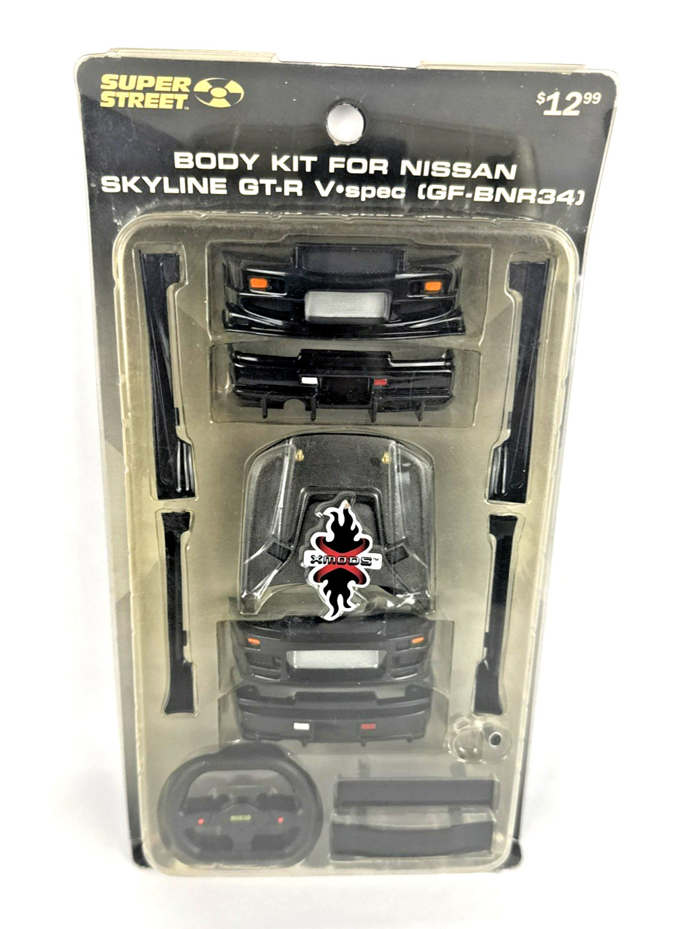 NEW SEALED XMODS G1 Nissan Skyline GT-R R34 Black Body Kit Super 600-8531