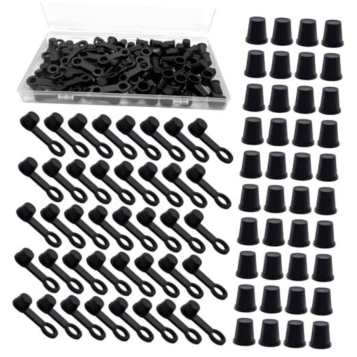 80 Pcs 2 Types Rubber Automotive Brake Bleeder Screw Cap Grease Fitting Cap