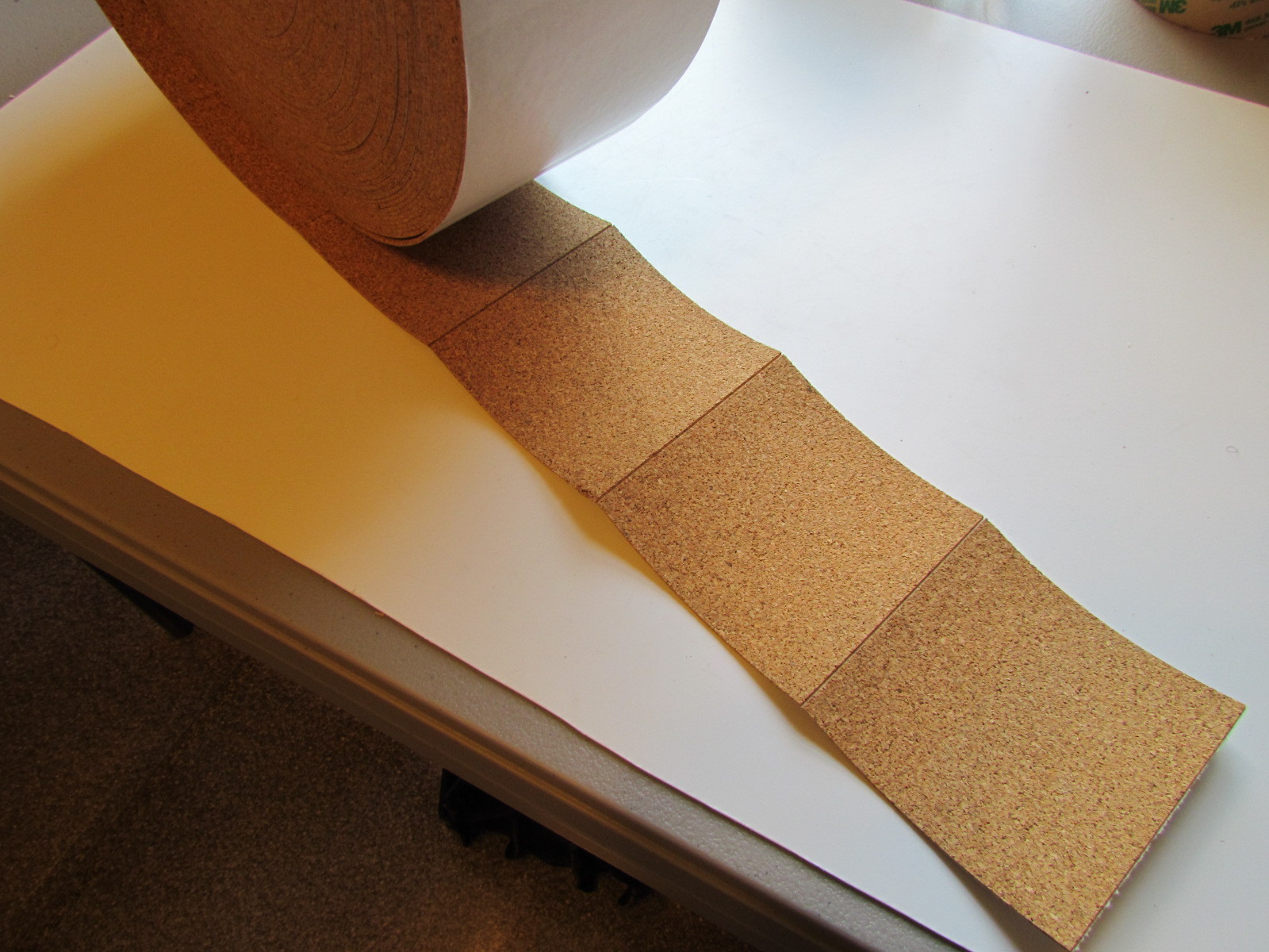 75 - Self Adhesive Backed Cork for Coasters - 4" x 4" - I  - Stone/Tile/Marble