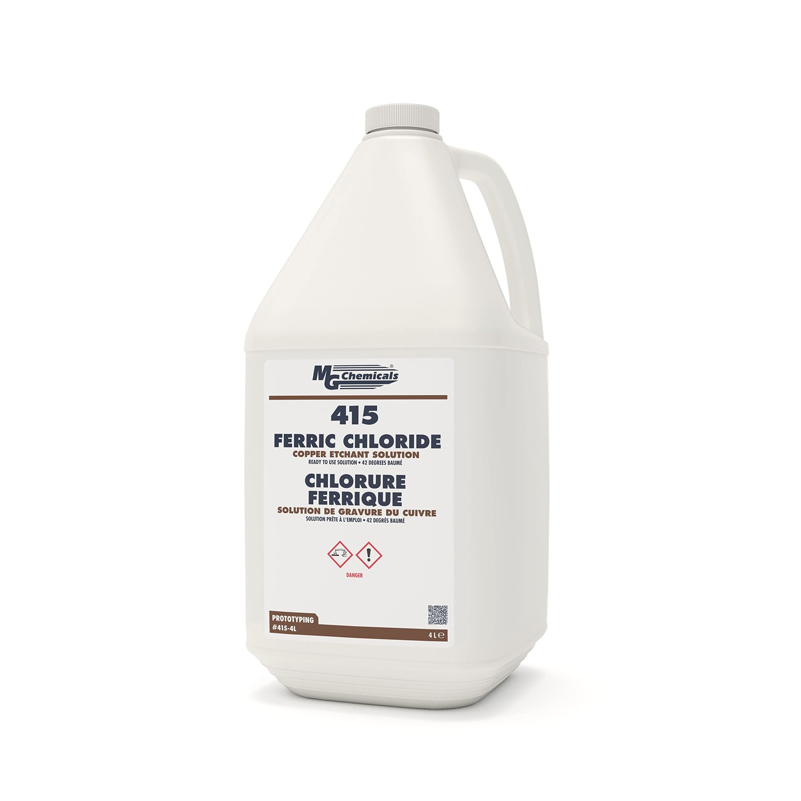 MG Chemicals - 415-4L Ferric Chloride Copper Etchant Solution, 4L Liquid Bottle