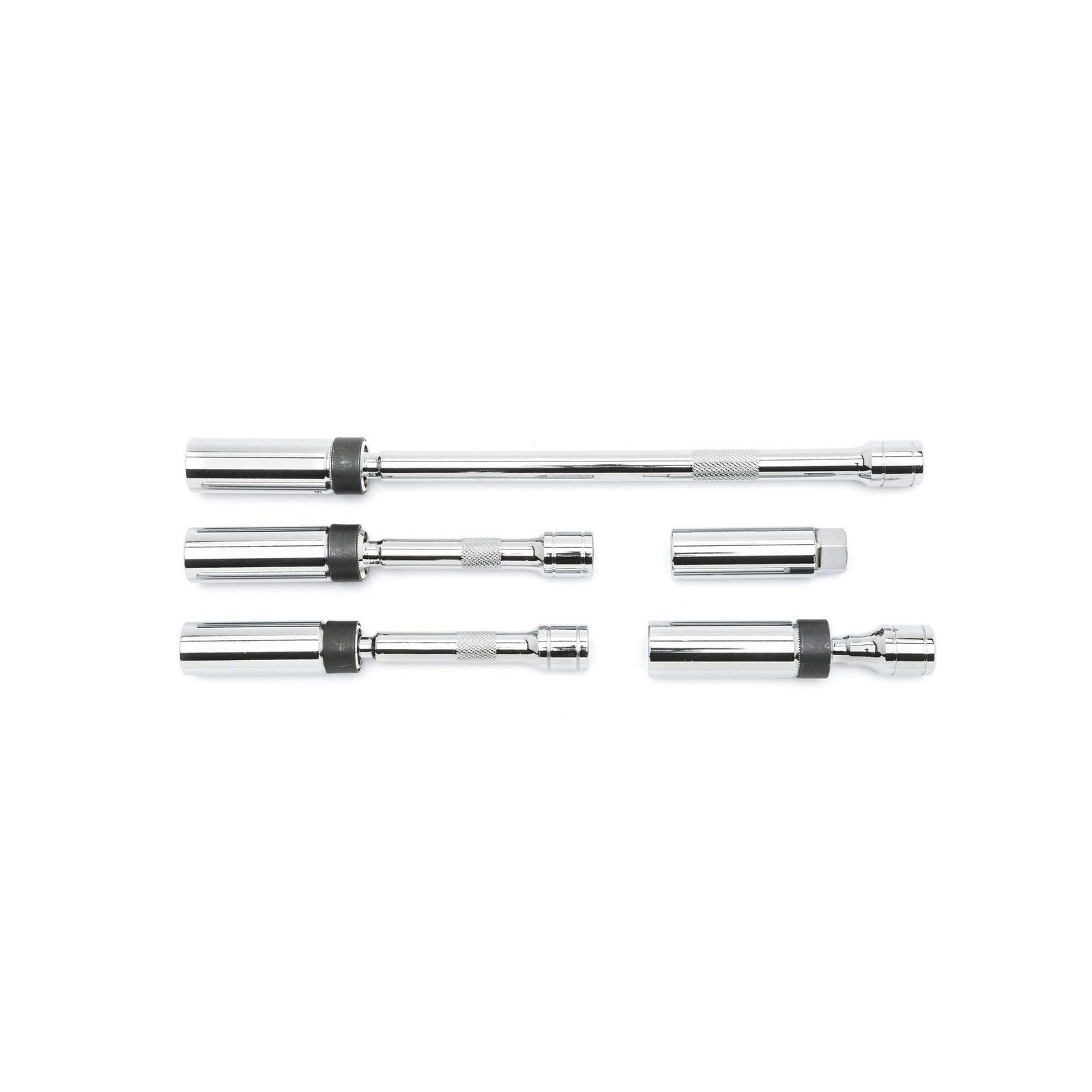 GEARWRENCH Black Spark Plug Socket Kit 5Pc 3/8in Drive Magnetic Swivel 80601