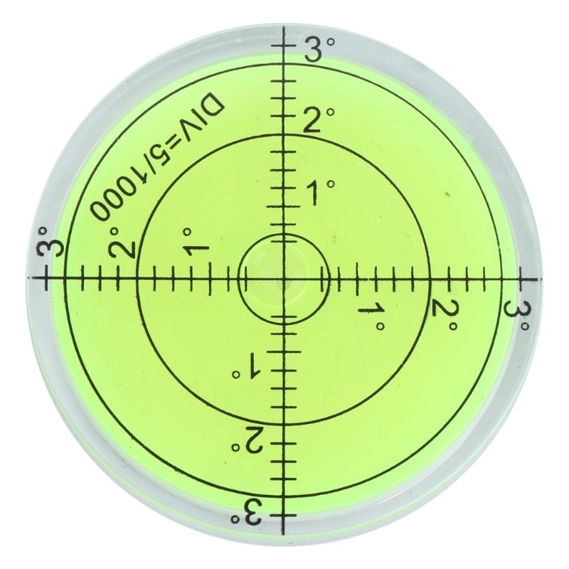 60mmx12mm PMMA Bubble Degree Mark Surface Level Round For Measuring Tool