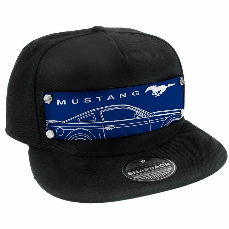 Strap Trucker Hat - Mustang Fastback Blueprint * USA Made & FREE USA Shipping!😎