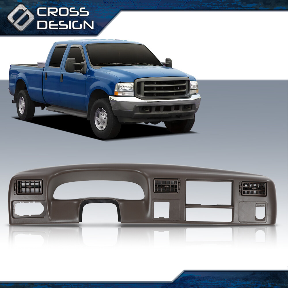 Fit For 1999-2004 Ford F250 F350 Dash Instrument Radio Trim Bezel Brown w/ hole