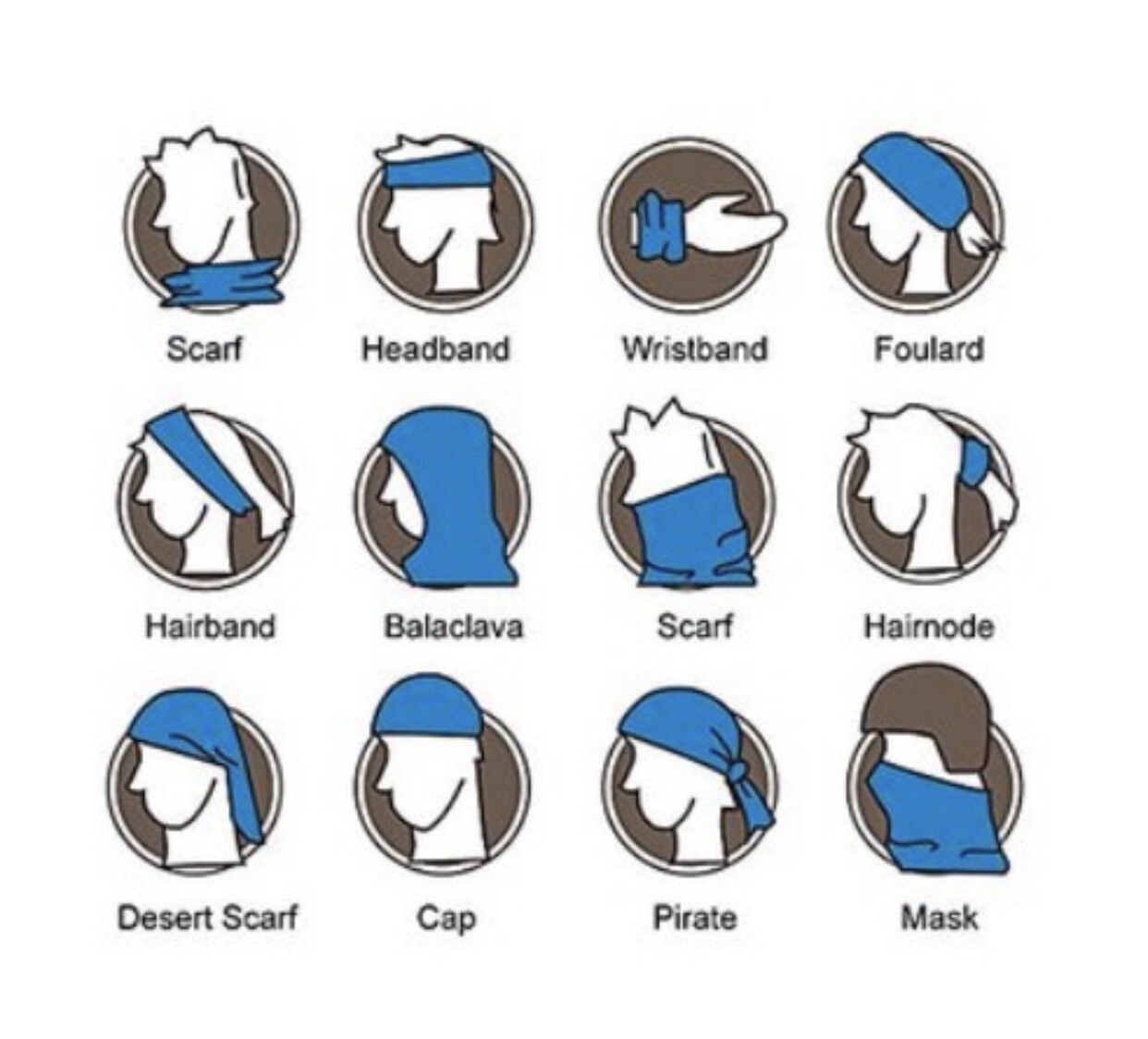 Facemask Buff Multi Functional Head Face Wear