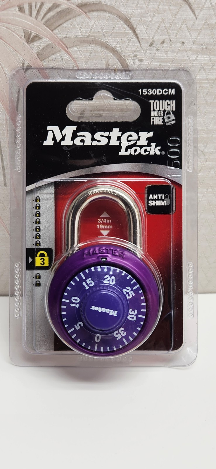 MASTER LOCK Combination Lock 1530DCM "Purple"  NEW FAST SHIPPING