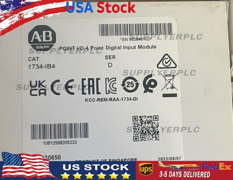 2022 New Sealed Allen Bradley 1734-IB4 Point I/O 4 Point Digital Input Module US