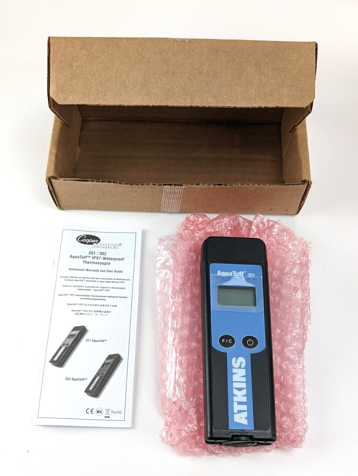 Cooper-Atkins AquaTuff 351 Tyke K   Waterproof  Thermometer 35100-K w/ Probe