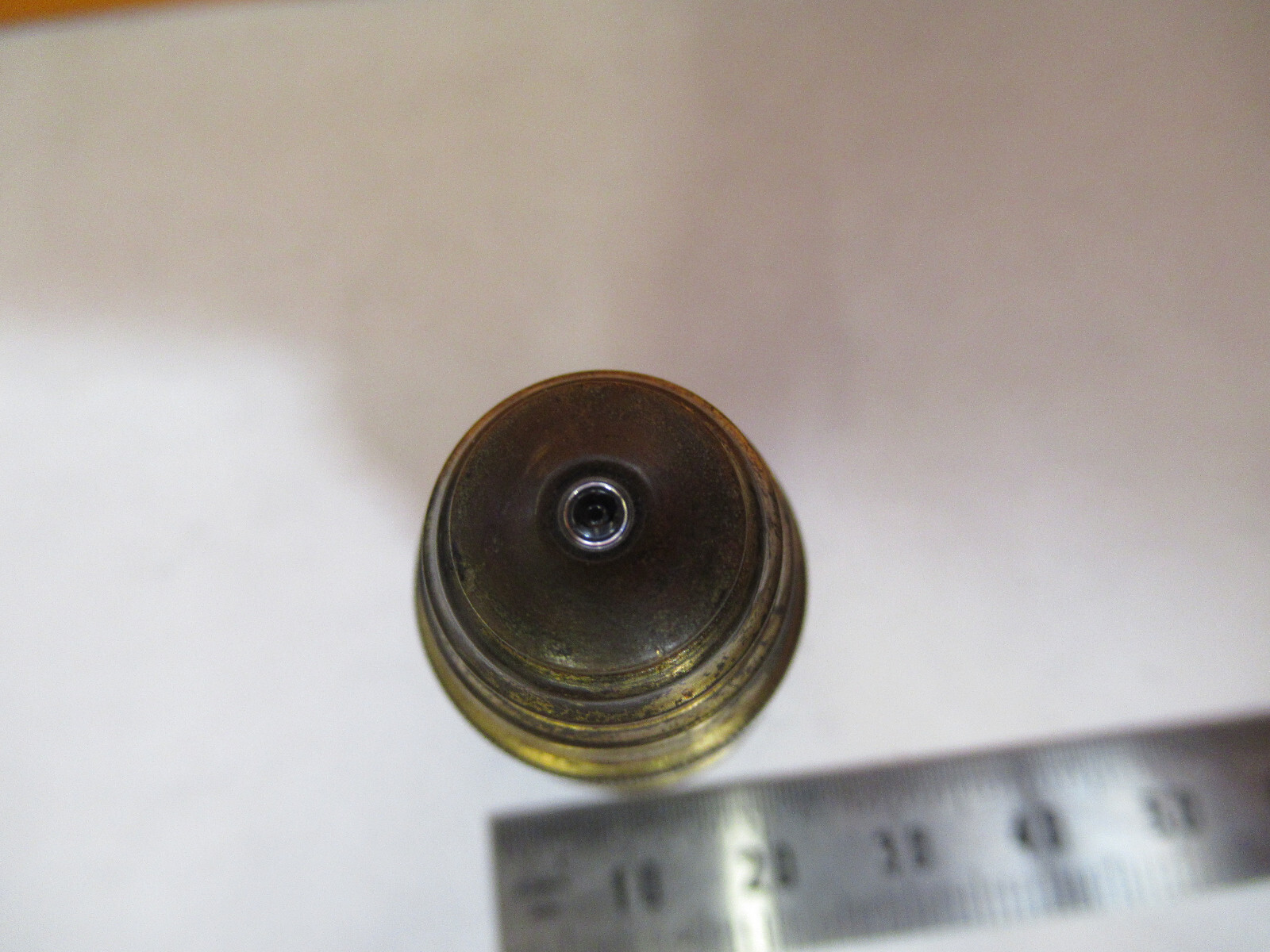 ANTIQUE BRASS ERNST LEITZ OBJECTIVE "7" MICROSCOPE PART AS PICTURED Y3-A-48