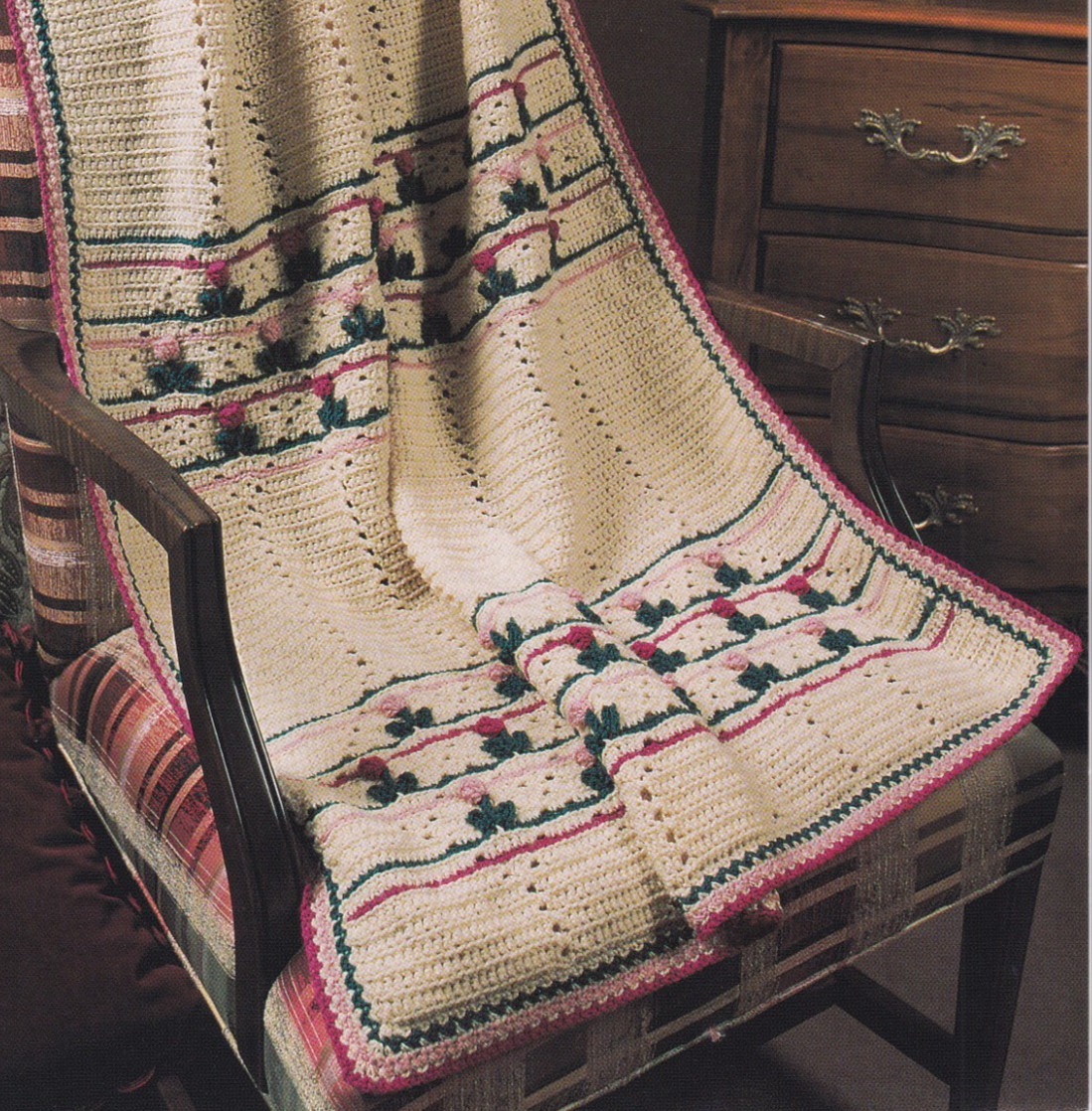 Annie's Crochet Afghan FIELD OF TULIPS Pattern Leaflet