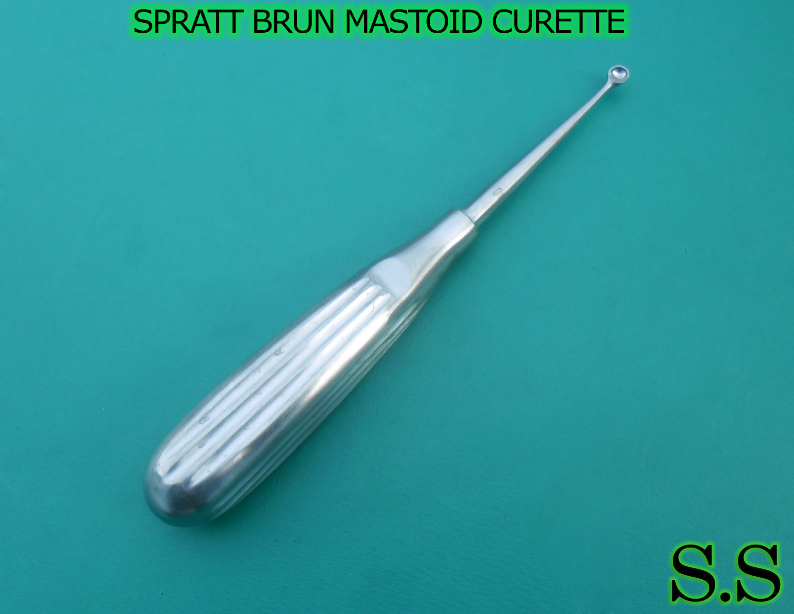 SPRATT BRUN MASTOID CURETTE #6 Surgical Ear Instruments