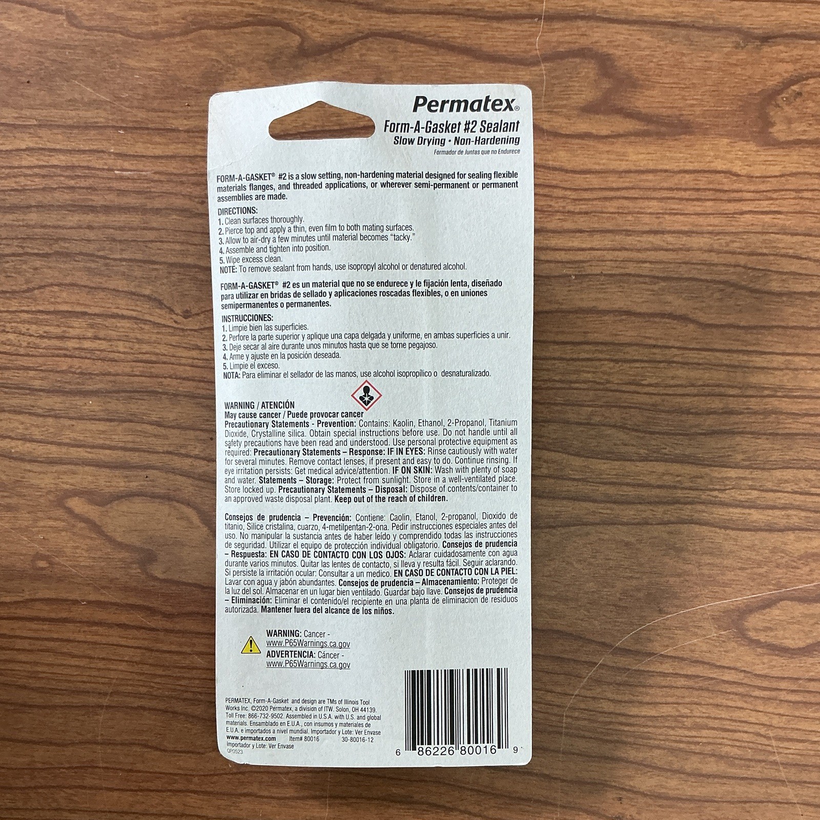 Permatex 80016 Form-A-Gasket #2 3 oz