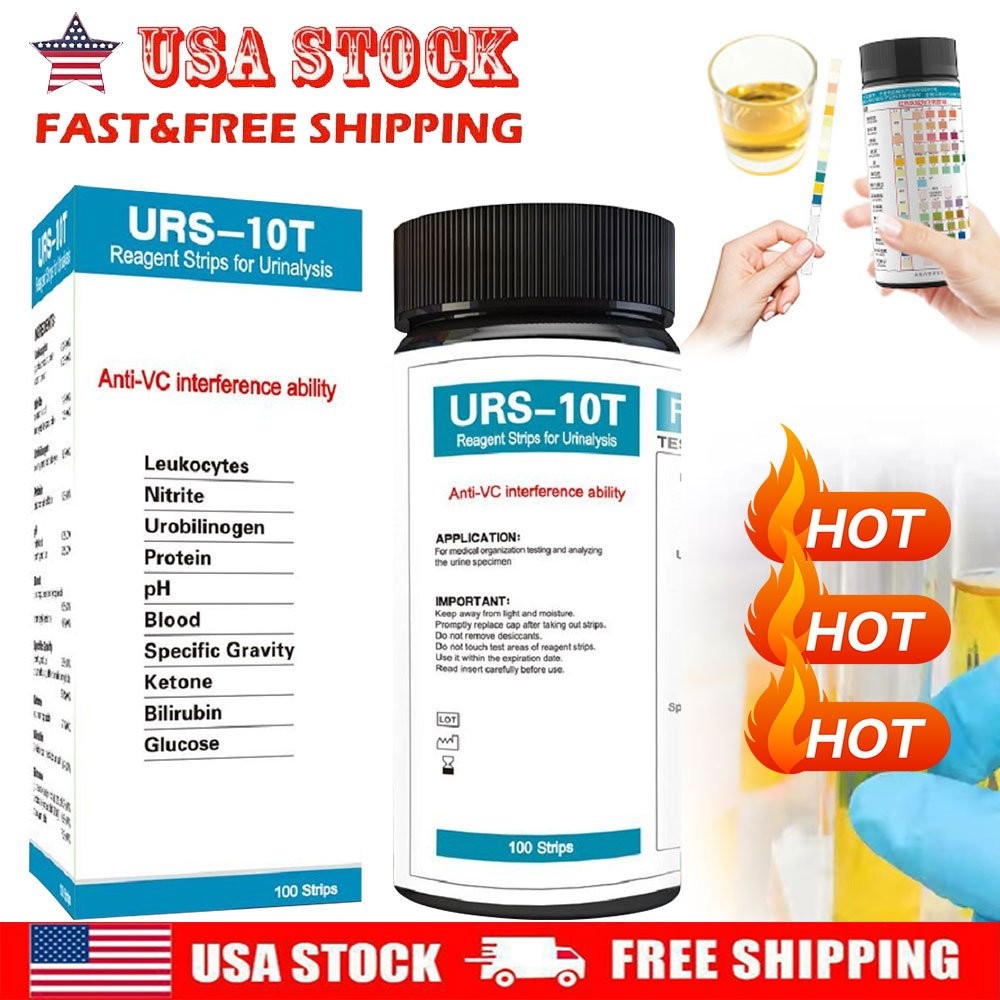 10 in1 Urine Test Strip 10 Parameters Testing pH Protein Kidney & Liver Function