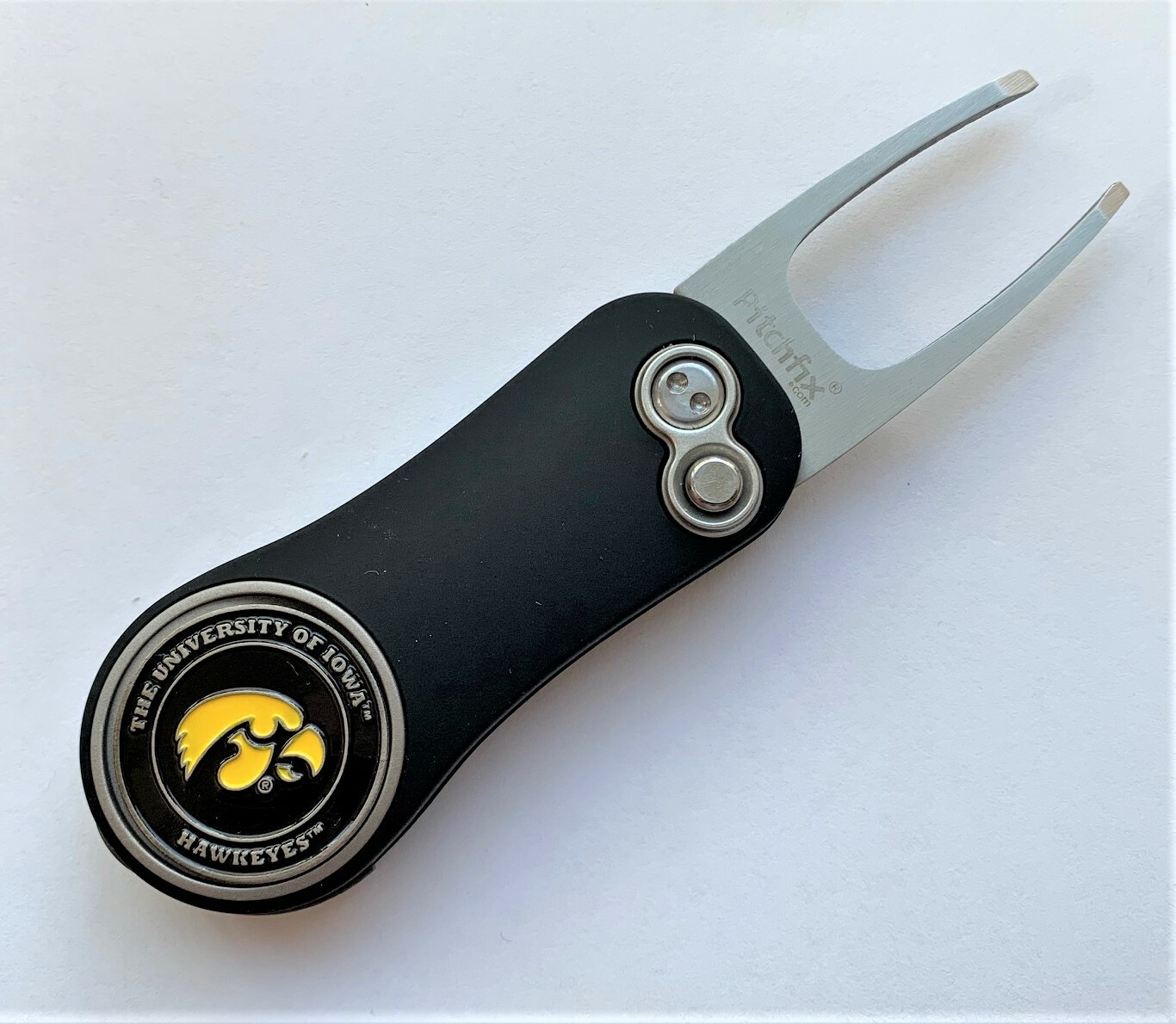 New Iowa Hawkeyes Pitchfix 2.0 Switchblade Golf Divot Tool with Ball Marker