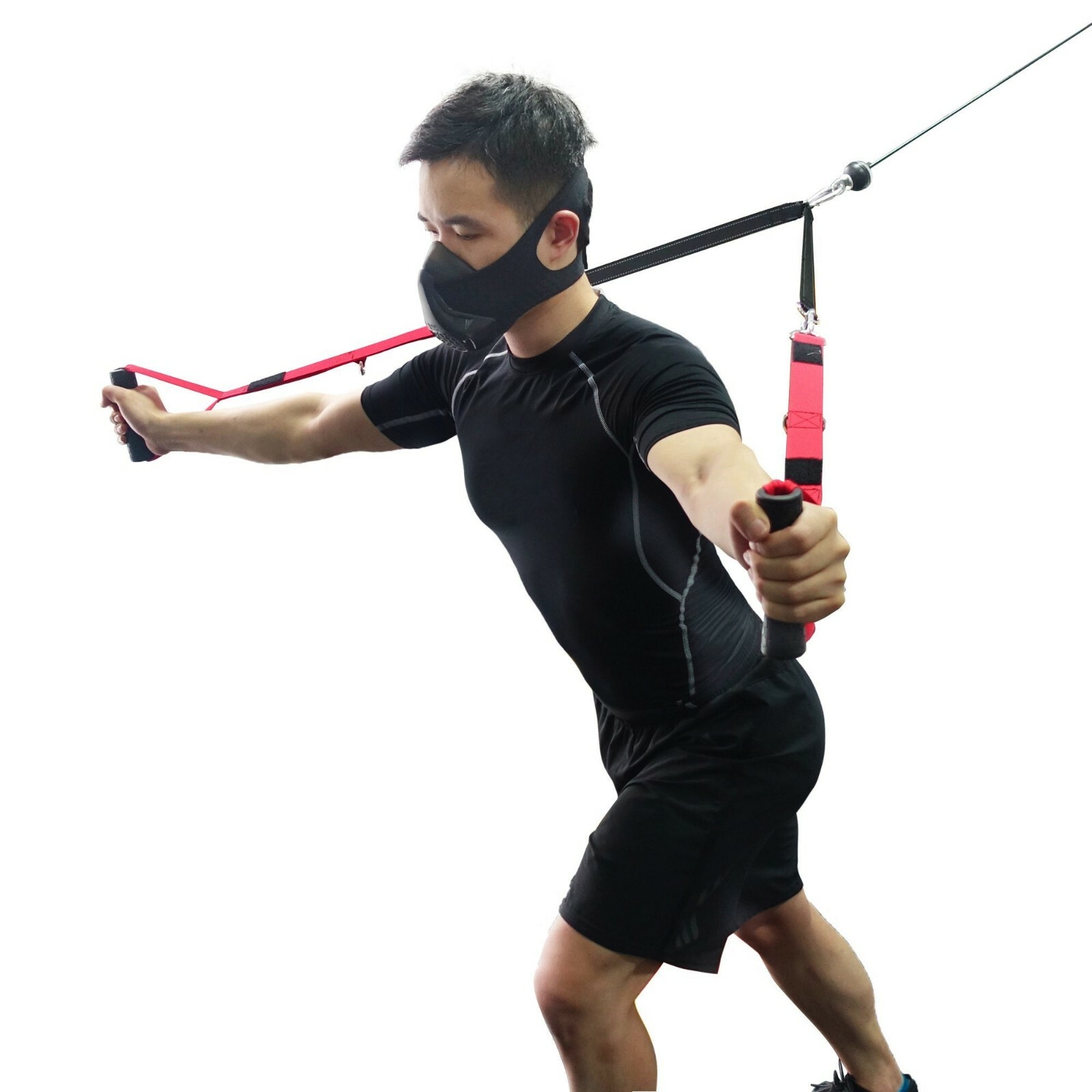 4 in 1 Multifunction Grip Handle Triceps Rope LAT Pulldown Exercise Gym Handles
