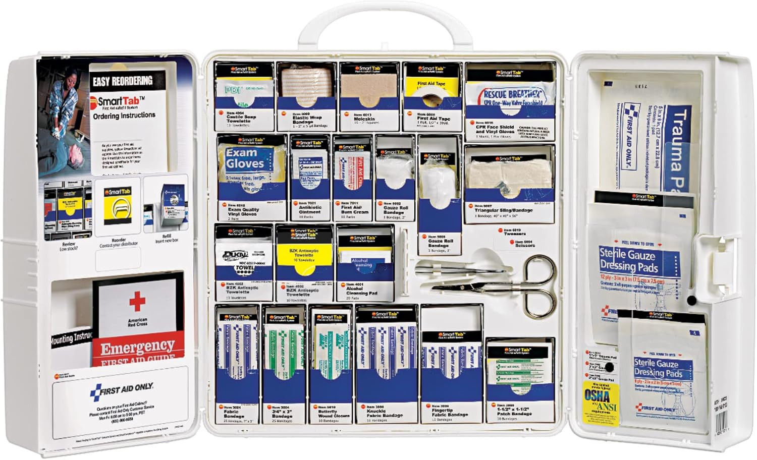 1001-FAE-0103 Large Smartcompliance First Aid Kit, 209 Pieces, OSHA Compliant, P