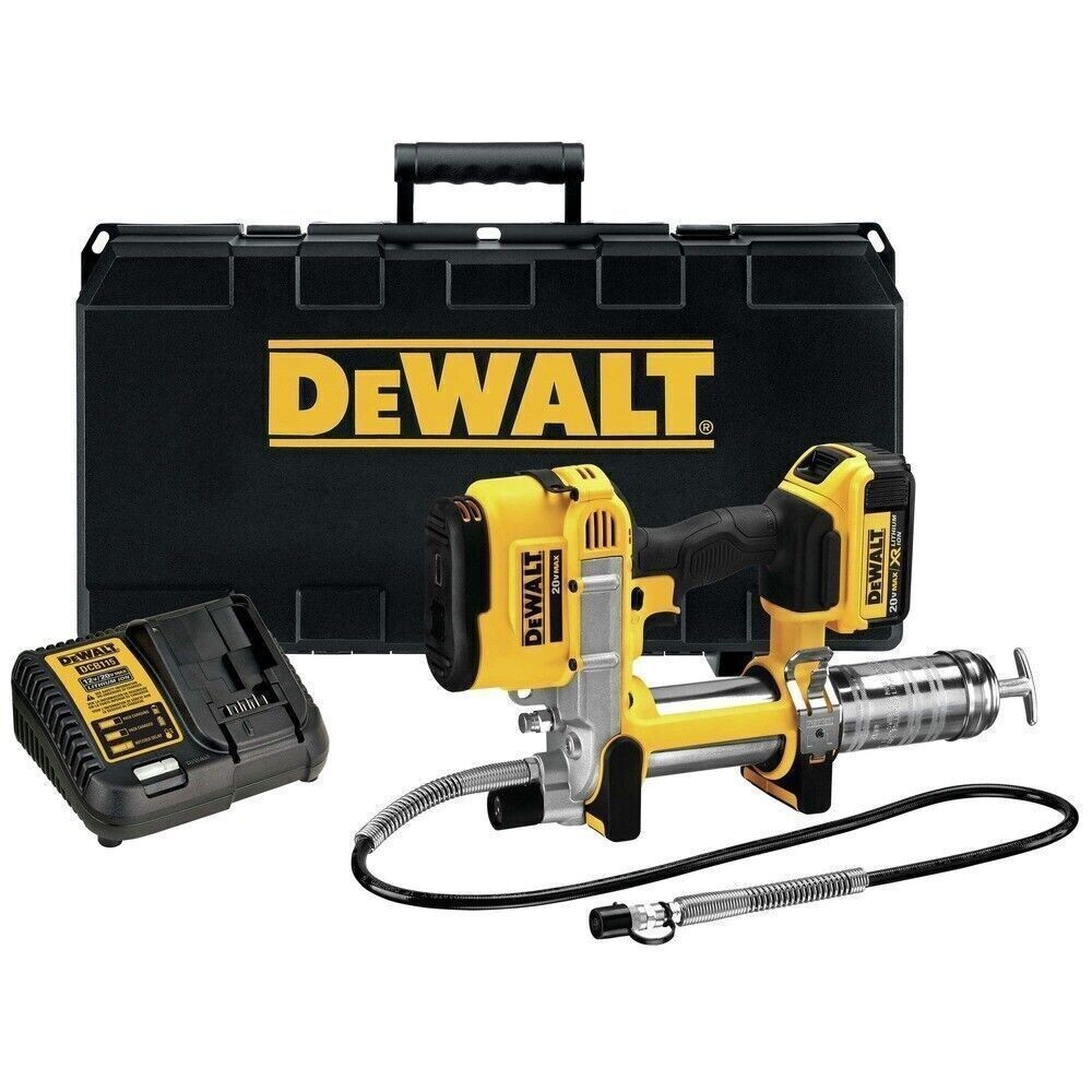 DEWALT DCGG571M1 20V MAX Lithium-Ion Cordless Grease Gun Kit (4 Ah)  NEW US