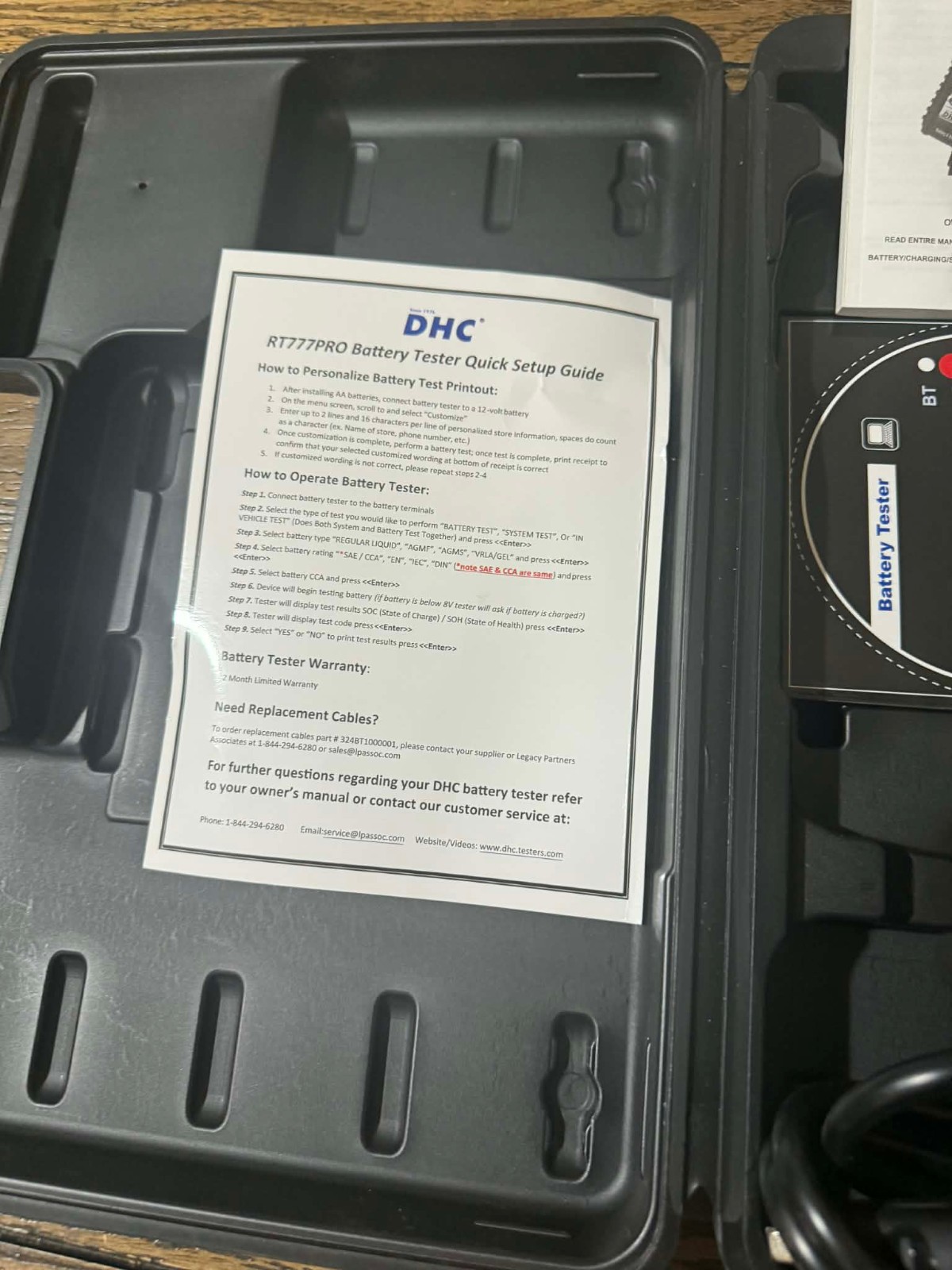 BRAND NEW DHC RT777 PRO BATTERY AND ELECTRICAL SYSTEM ANALYZER TESTER $350