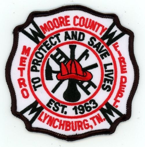 TENNESSEE TN MOORE COUNTY LYNCHBURG FIRE DEPT SHOULDER PATCH POLICE SHERIFF