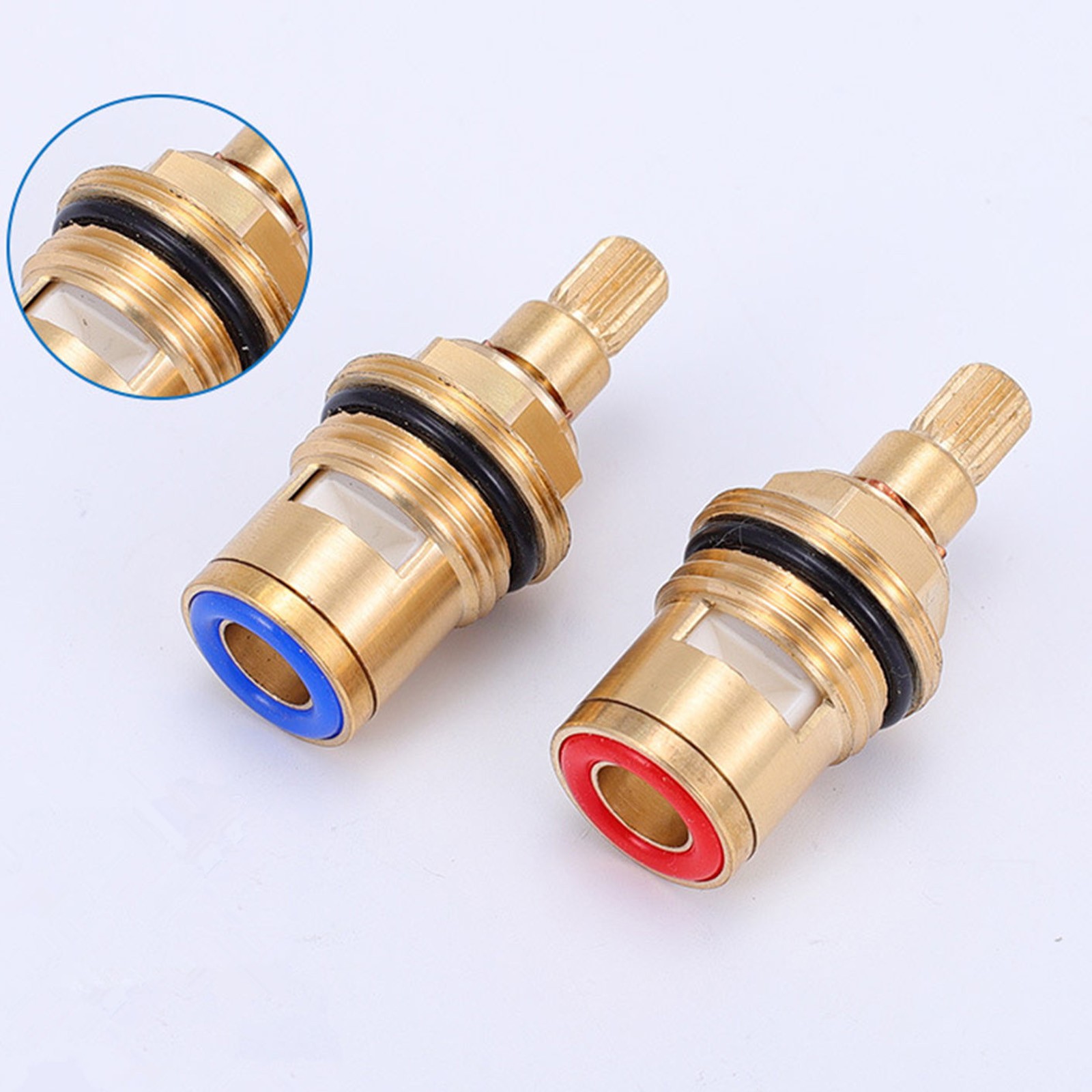 New 2Pcs Replacement Tap Cartridge Valve Kitchen Basin G 1/2 thread
