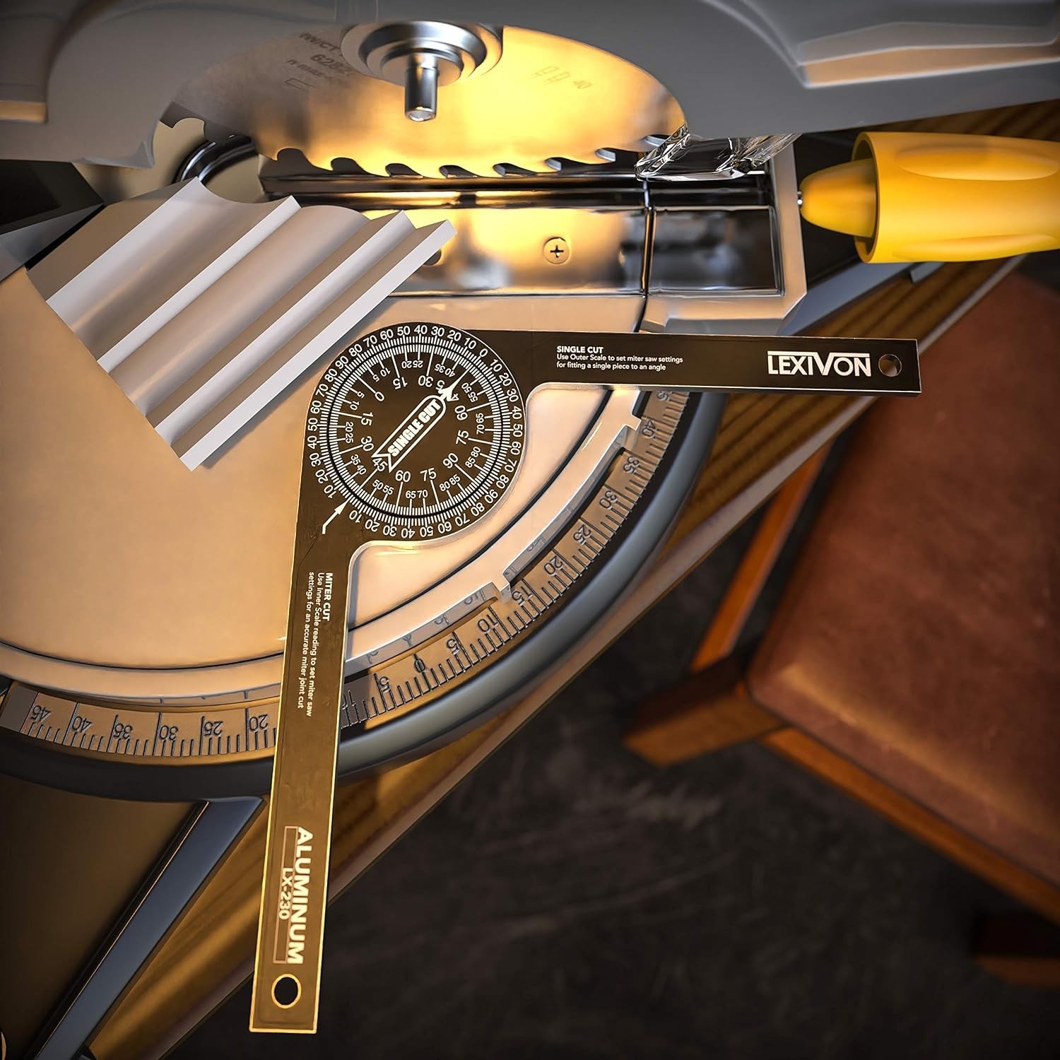 7-Inch Rust-Proof Angle Finder with Laser Engraved Scales - Adjustable & Durable