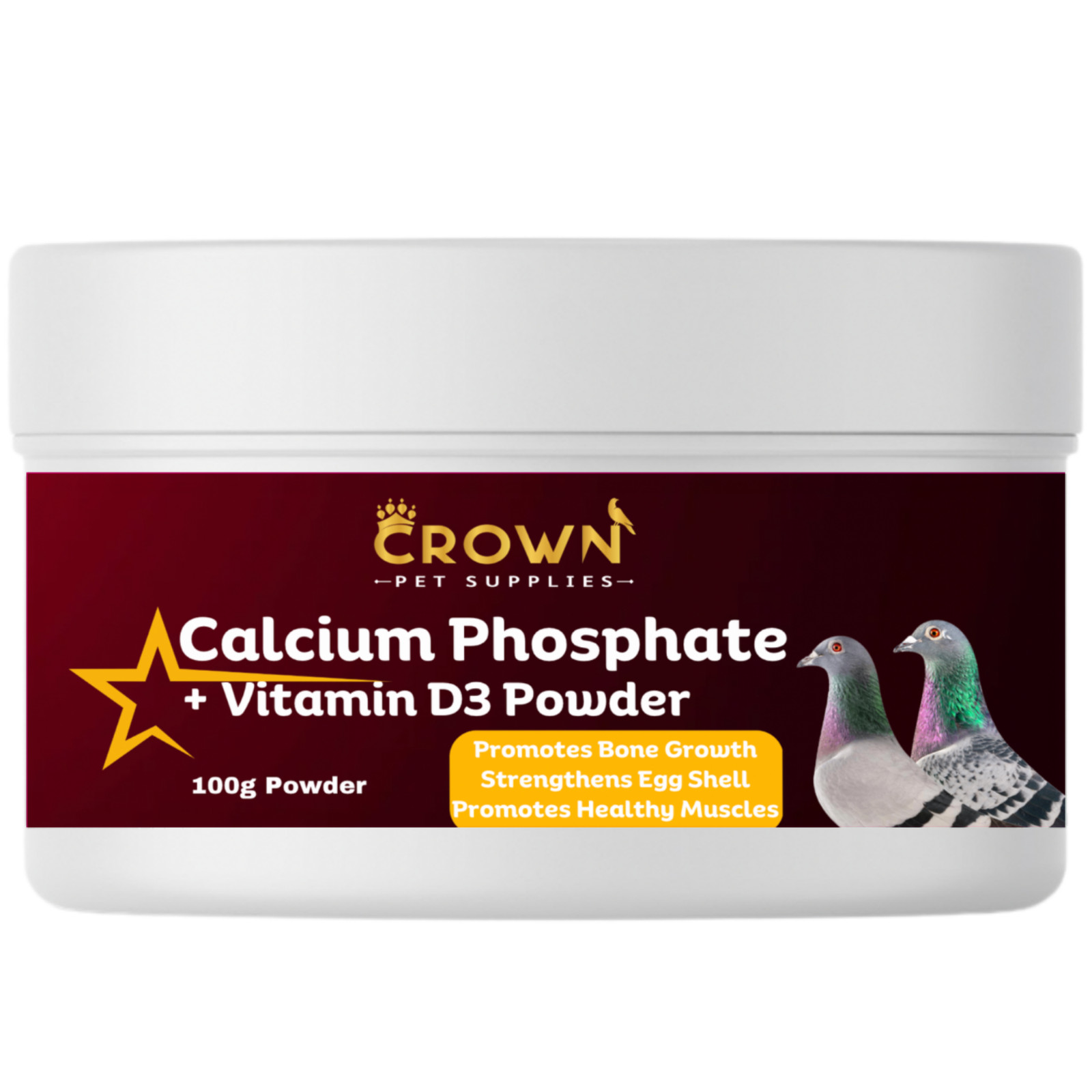 Calcium Powder 100g for Pigeons & Birds with Vitamin D3 - Breeding-Bone Support