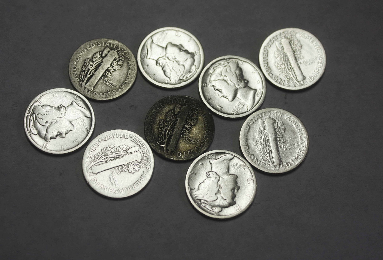 1918-d Mercury Head Dime. Average Grade of Coin You Will Receive is Photographed