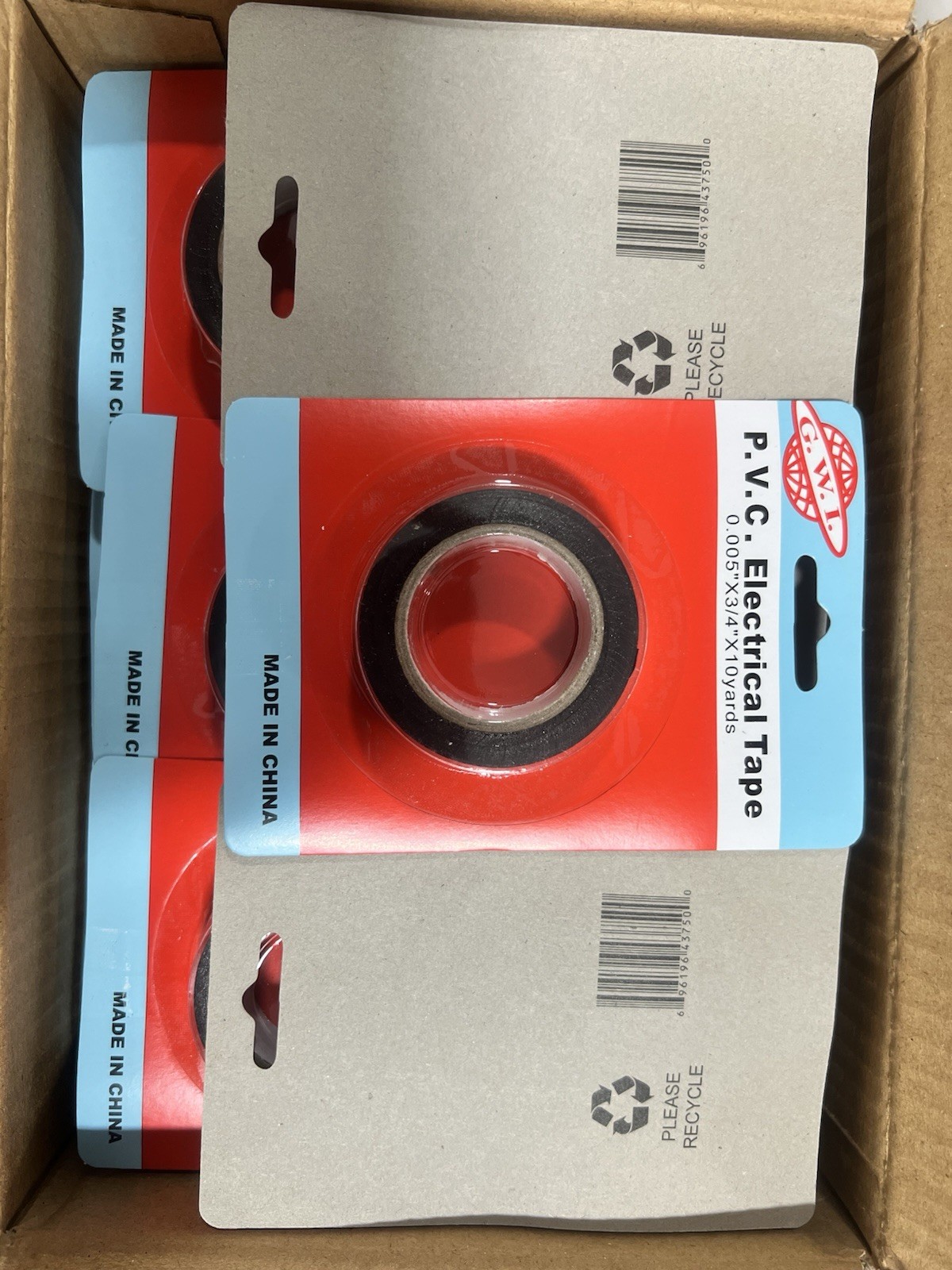 Electrical Tape P.V.C. 3/4”X30’ 24 Pack
