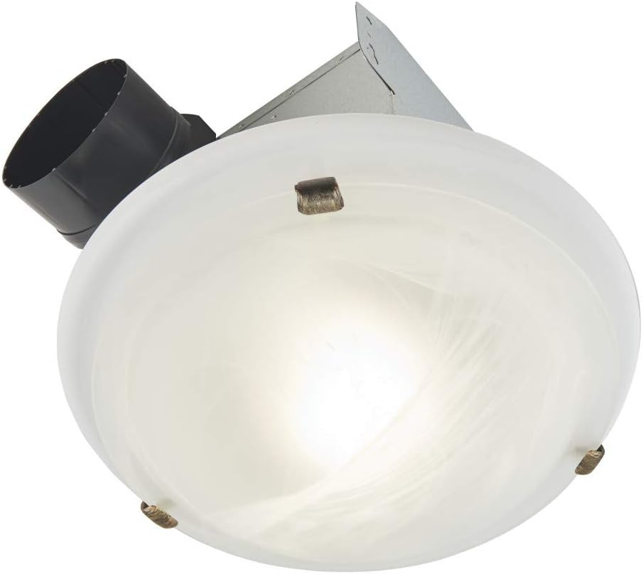 770RLTK Decorative Ventilation Fan with Light and Easy Change Trim Kits in Brush