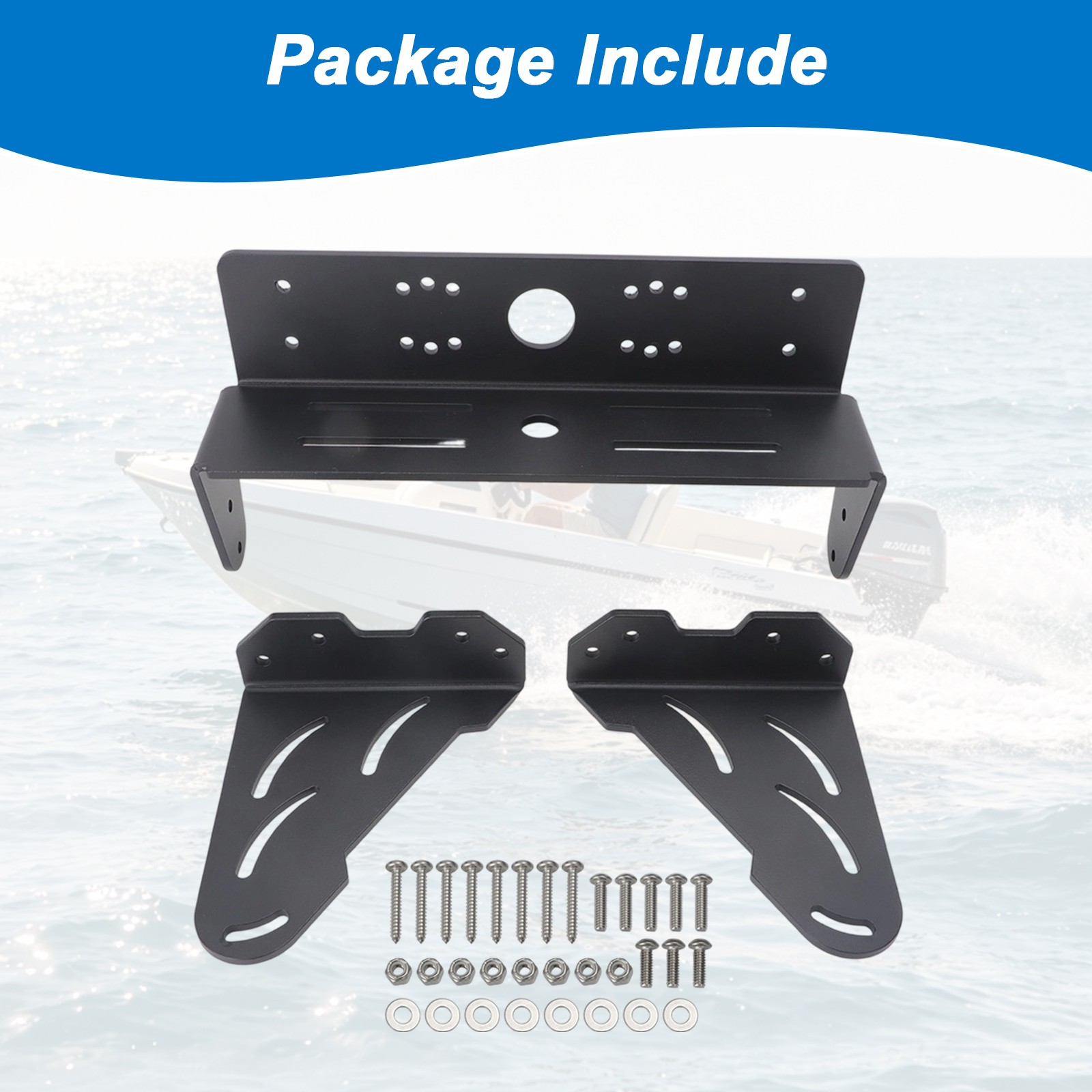 Universal Dual Graph Mount Kit For Fish Finder Graph Mount Heavy-Duty Adjustable