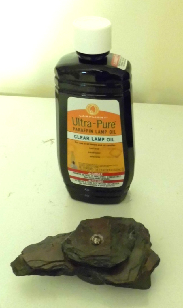 Massage, Zen, Relaxation Slate Oil Lamp Candle - Fire Rock - Black