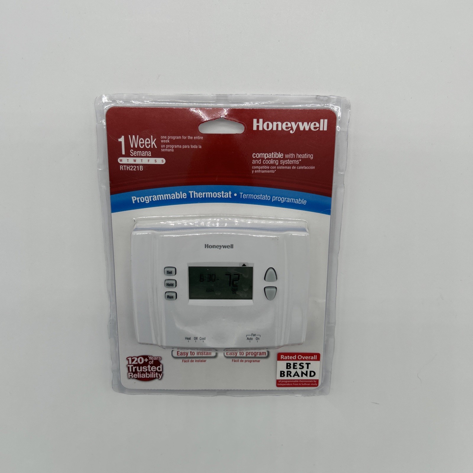 Honeywell 1-Week Programmable Thermostat (RTHL221B)- NEW.
