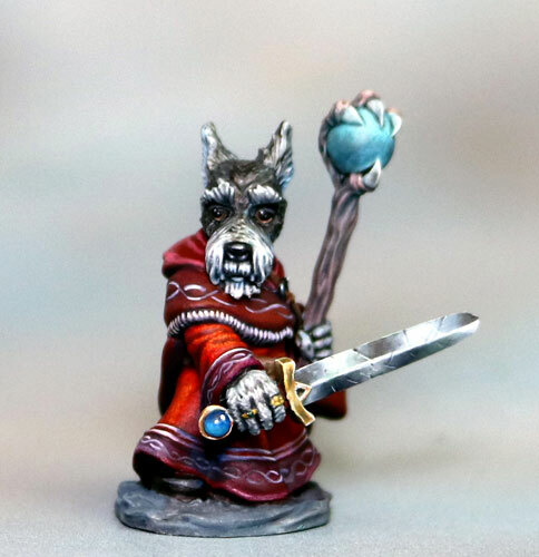 Dark Sword DSM-8162 Gabby Schnauzer Wizard with Staff & Sword (Critter Kingdoms)